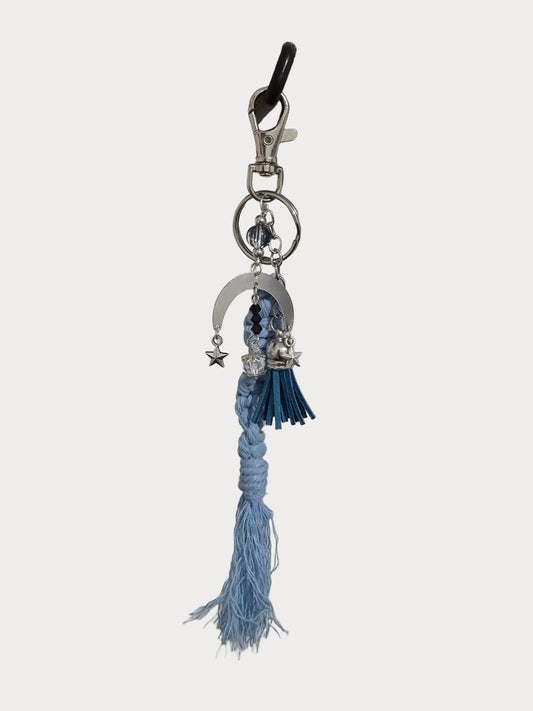 🌌 Lunar Tide Macramé Keychain