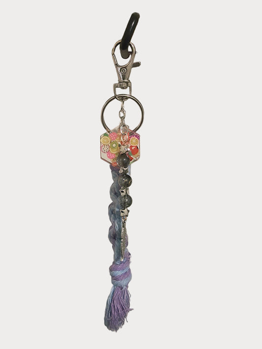 🌈 Aurora Whispers Macramé Keychain
