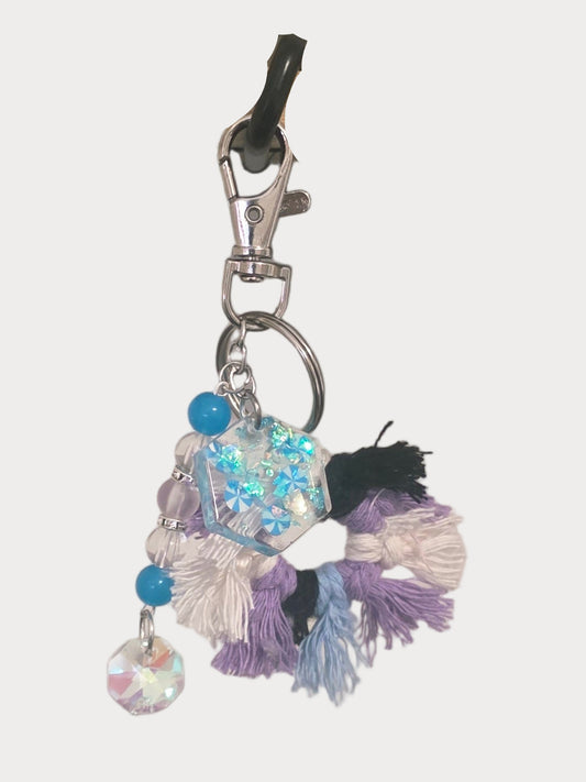 ❄️ Frosted Dream Macramé Keychain