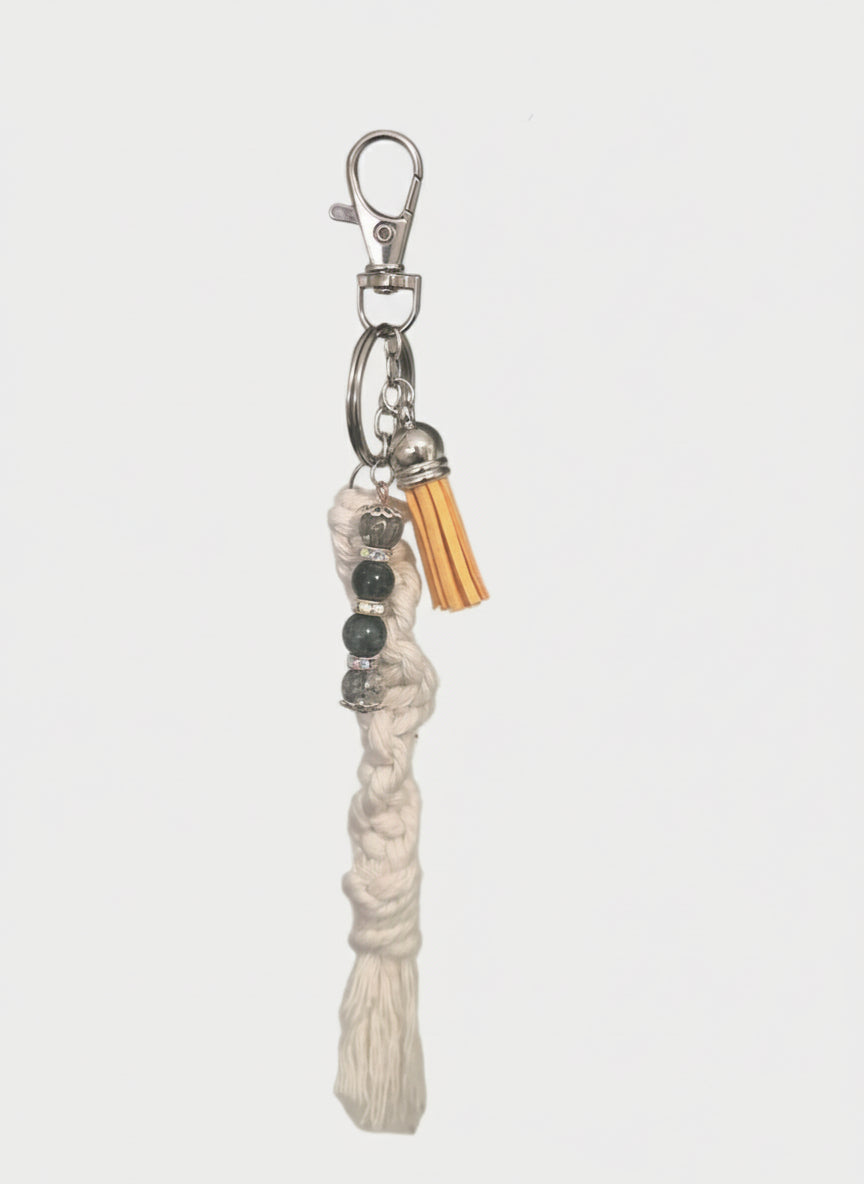 Amber Dusk Macramé Keychain