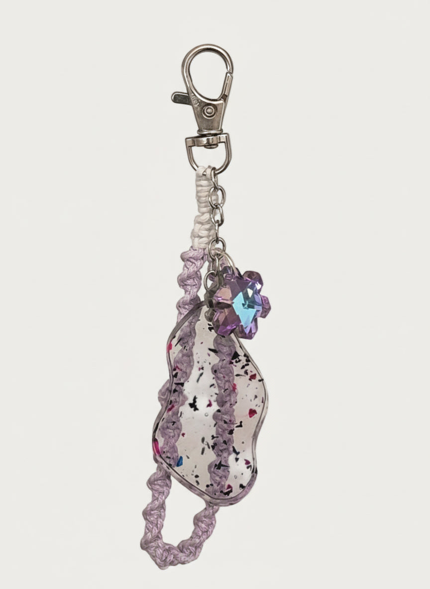 Lavender Dreams Macramé Keychain