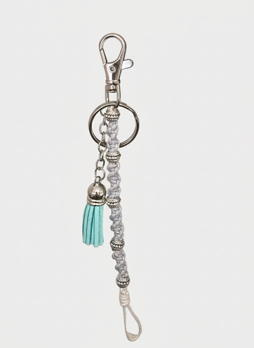 Ocean Breeze Macramé Keychain