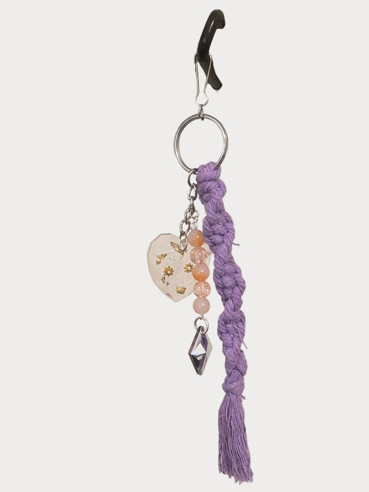 💜 Amethyst Dawn Macramé Keychain