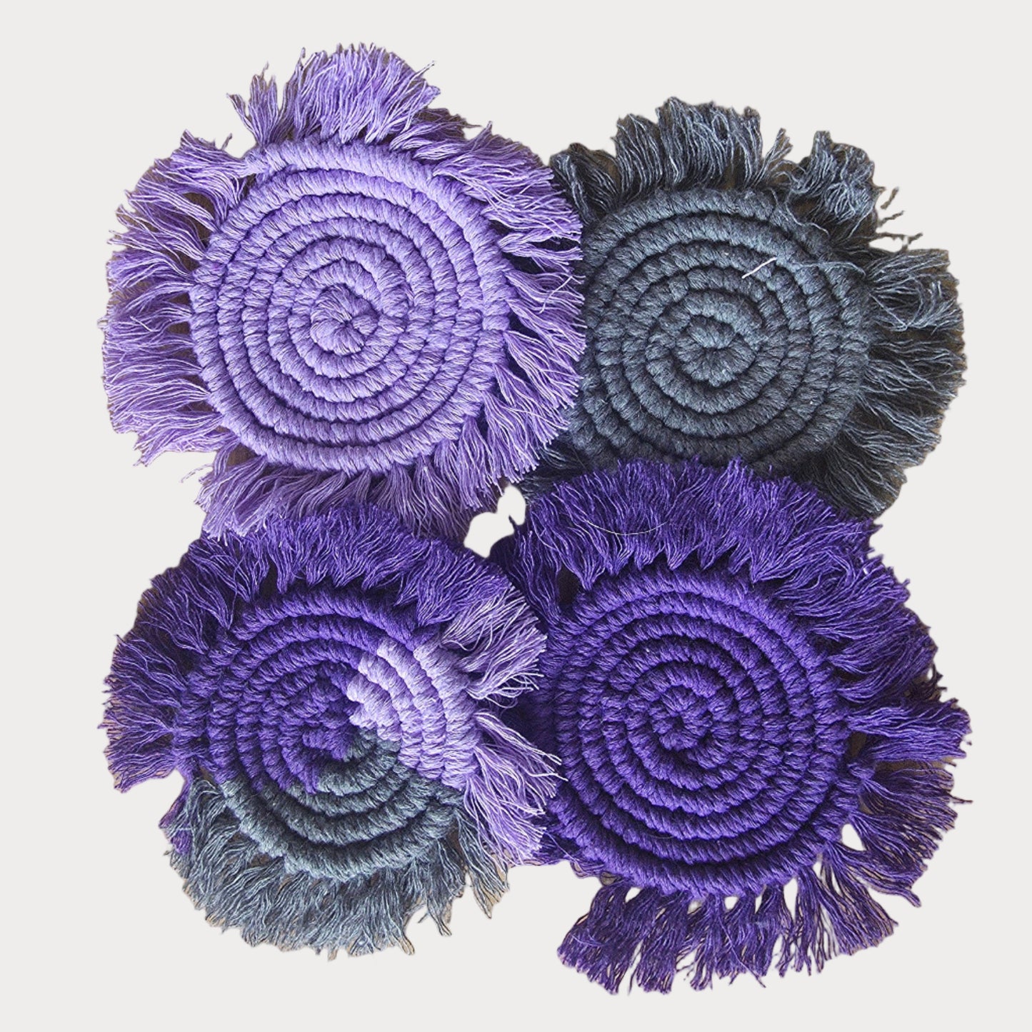 Twilight Bloom Macramé Coasters