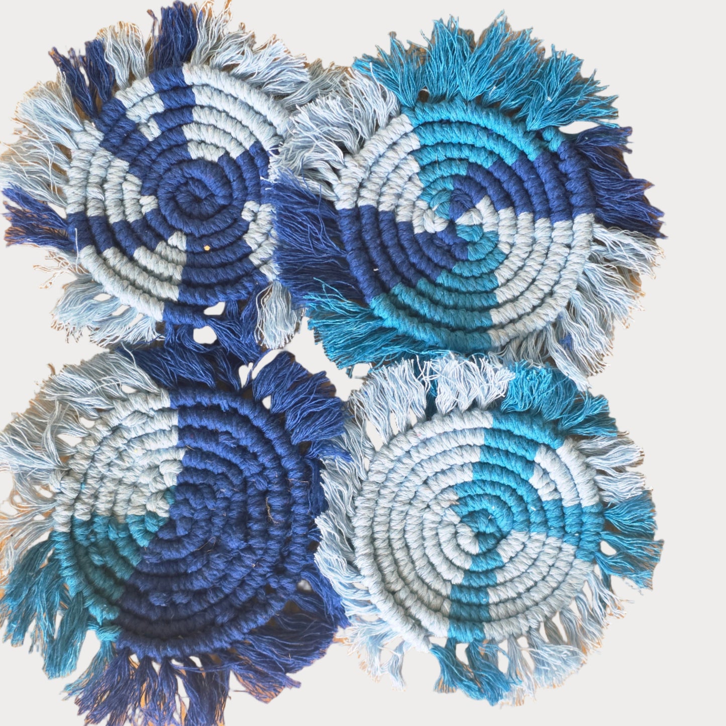 Deep Sea Macramé Coasters