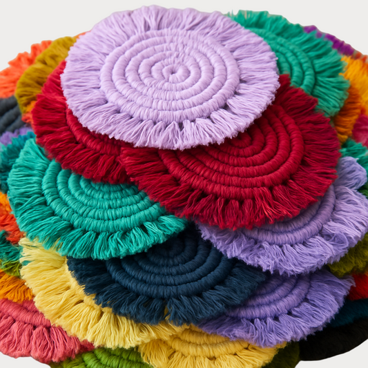 Colour Pop Macramé Coasters